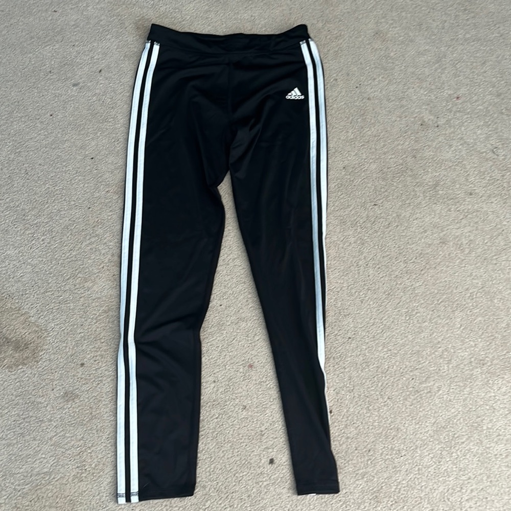 adidas black and white joggers